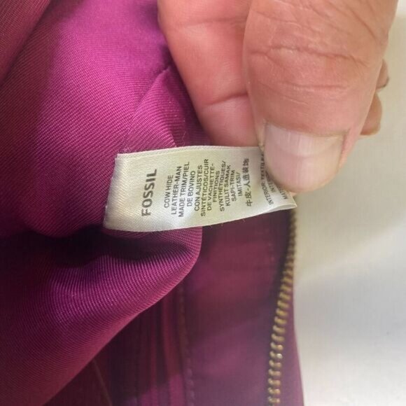 Vintage FOSSIL Pink Leather Shoulder Crossbody casual Bag womens Used - Picture 10 of 15